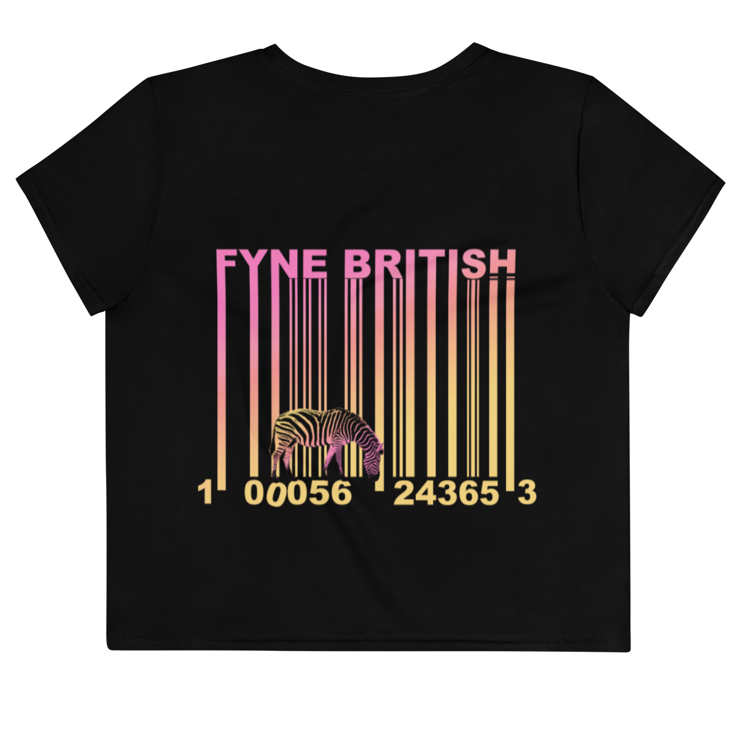 Fyne Zebra Code Print Crop Tee 02