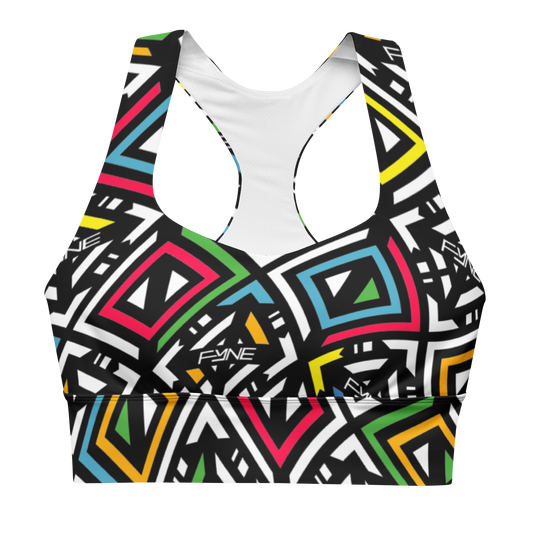 Afro Britannia 00+ Longline sports bra