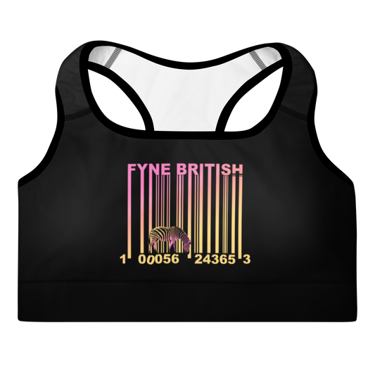 Fyne Zebra Code Padded Sports Bra