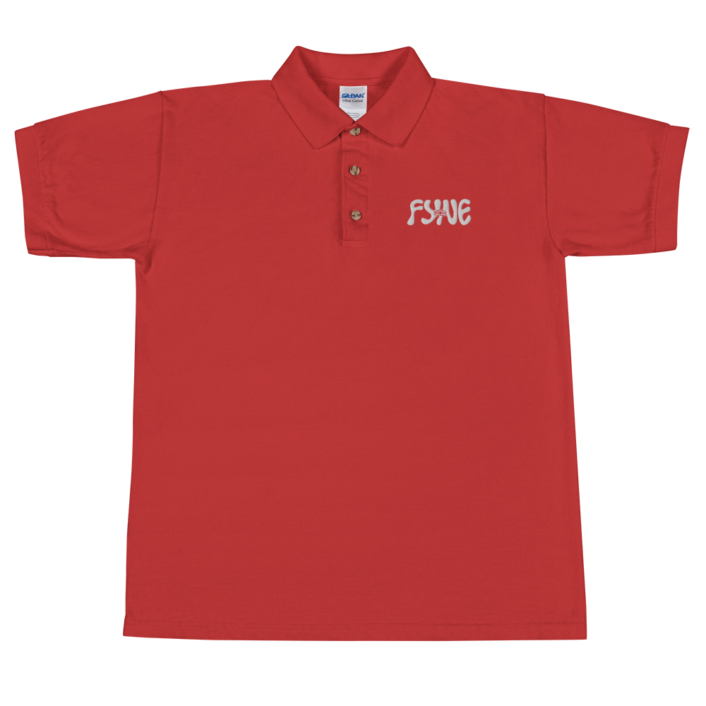 Fyne Milk Embroidered Polo Shirt